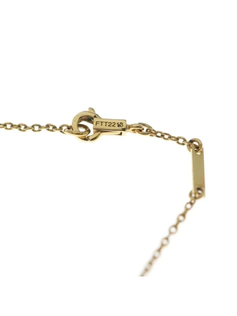 Celine Mini Triomphe Pendant Chain Gold Plated Necklace